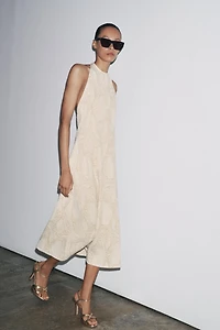 HALTER JACQUARD DRESS