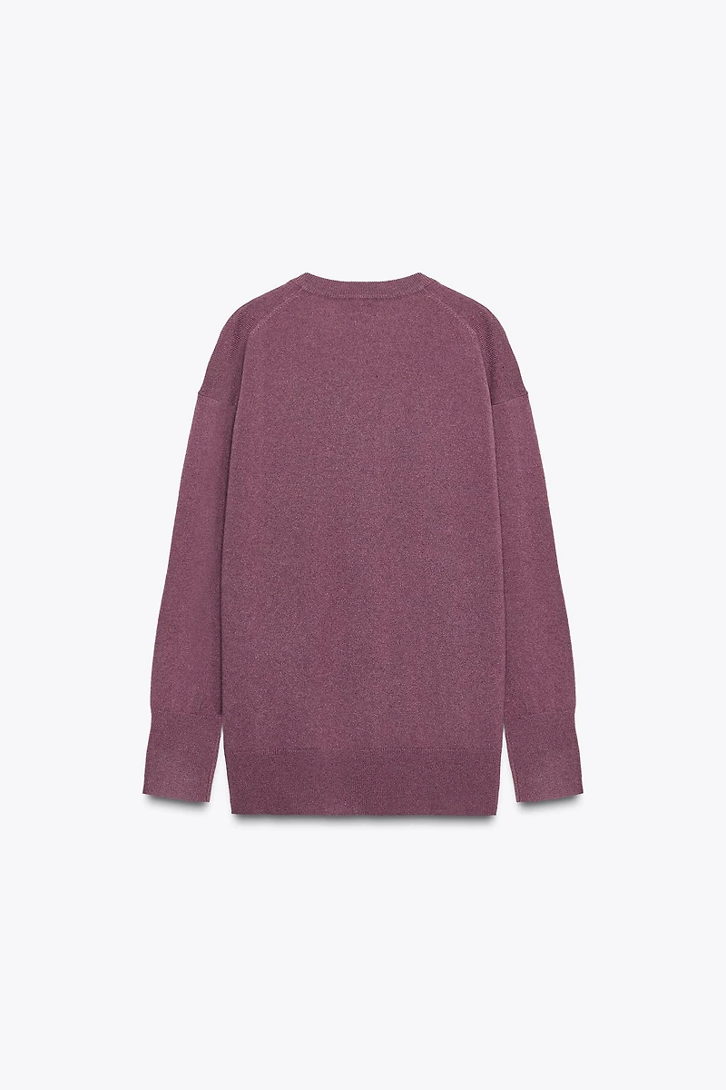 100% WOOL OVERSIZED KNIT SWEATER