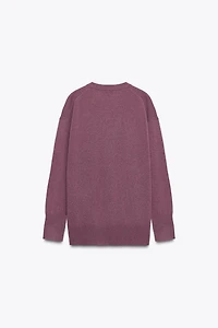 100% WOOL OVERSIZED KNIT SWEATER