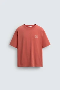 CONTRASTING TEXT PRINT T-SHIRT