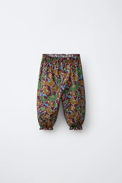 FLORAL PRINT BAGGY PANTS MADE WITH LIBERTY FABRIC