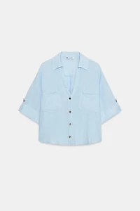 CHEMISE COURTE AVEC LIN