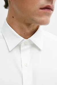 Slim fit 100% cotton poplin shirt