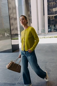 BASIC KNIT BUTTON CARDIGAN