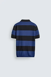JACQUARD STRIPED KNIT POLO