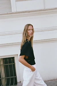 TOP EN MAILLE À CEINTURE