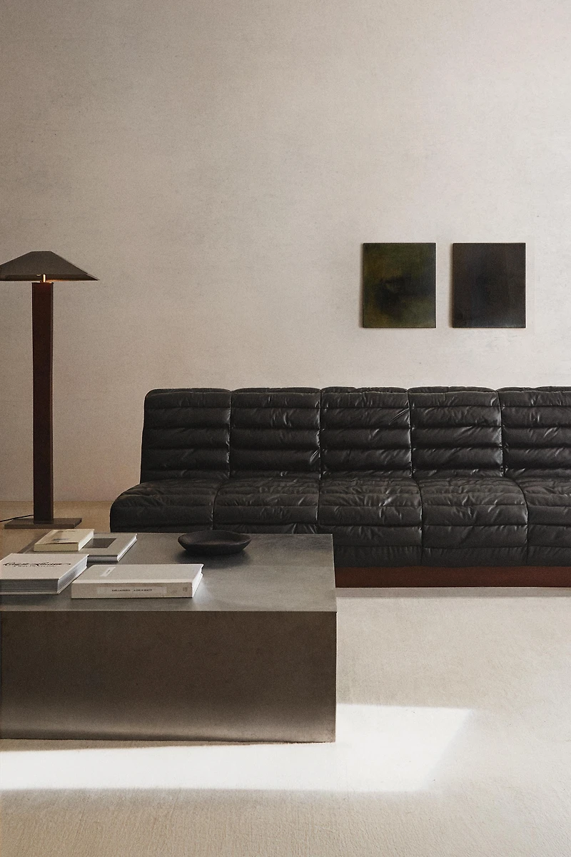 QUILTED LEATHER COUCH