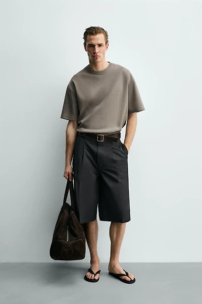 RELAXED FIT SHORT SLEEVE SWEATSHIRT