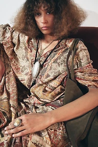 ZW COLLECTION PAISLEY CAFTAN DRESS