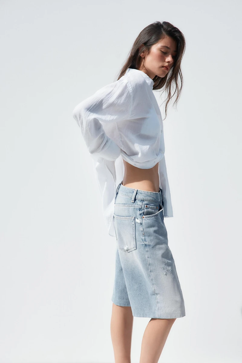 CHEMISE OVERSIZE EN GASE