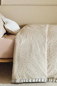 HOUSSE DE COUETTE ENFANT VOLANT FLEUR
