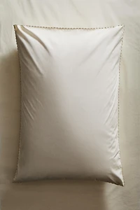 CHILDREN'S EMBROIDERED PILLOWCASE WITH TRIM DETAIL