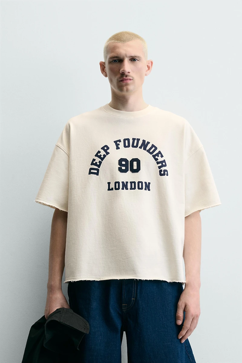 SWEAT COUPE BOXY IMPRIMÉ NUMÉRO