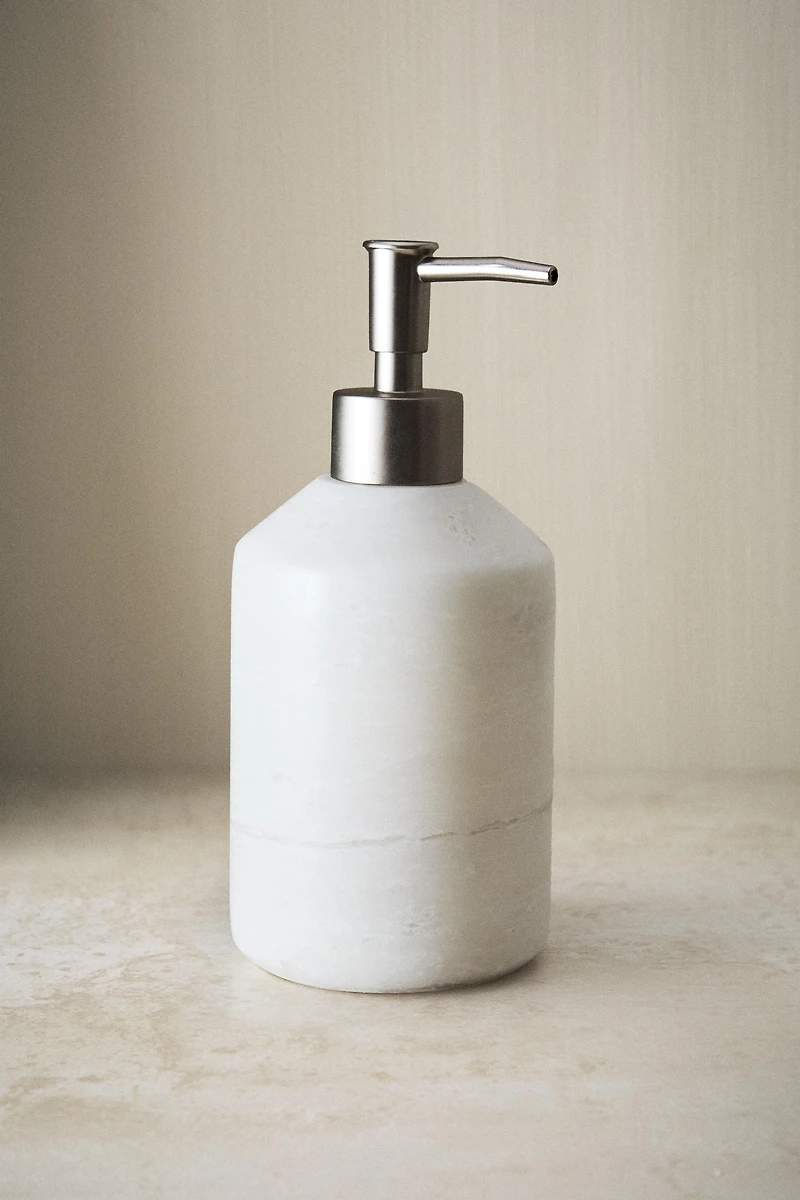 WHITE MARBLE SOAP DISPENSER