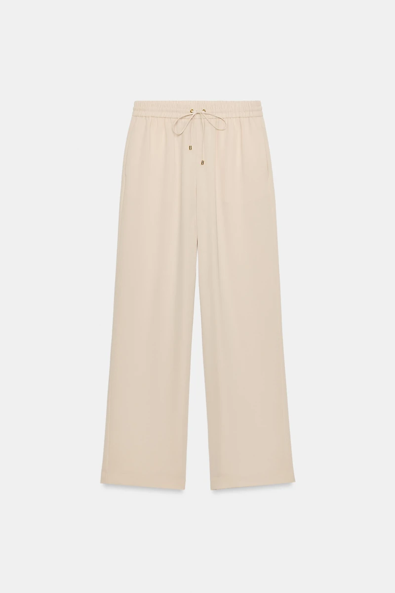 PANTALON FLUIDE À TAILLE ÉLASTIQUE