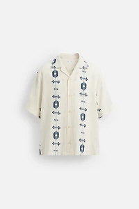 CONTRAST JACQUARD SHIRT
