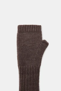 LONG KNIT MITTENS