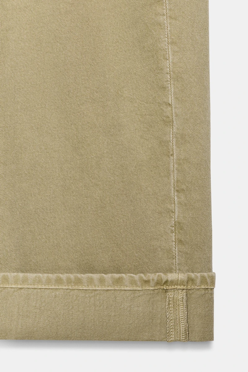 TRF MID-RISE FOLDED BAGGY JEANS
