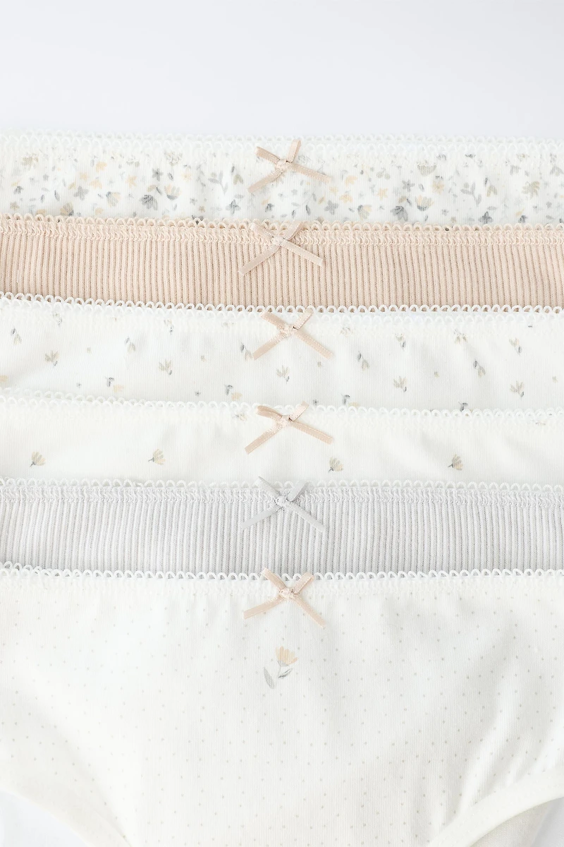 1 1/2-6 YEARS / SIX-PACK FLORAL PANTIES