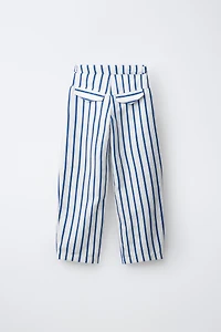STRIPED BARREL PANTS