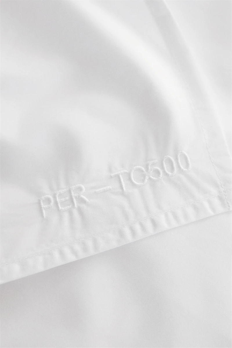 TAIE D’OREILLER PERCALE DE COTON (500 FILS)
