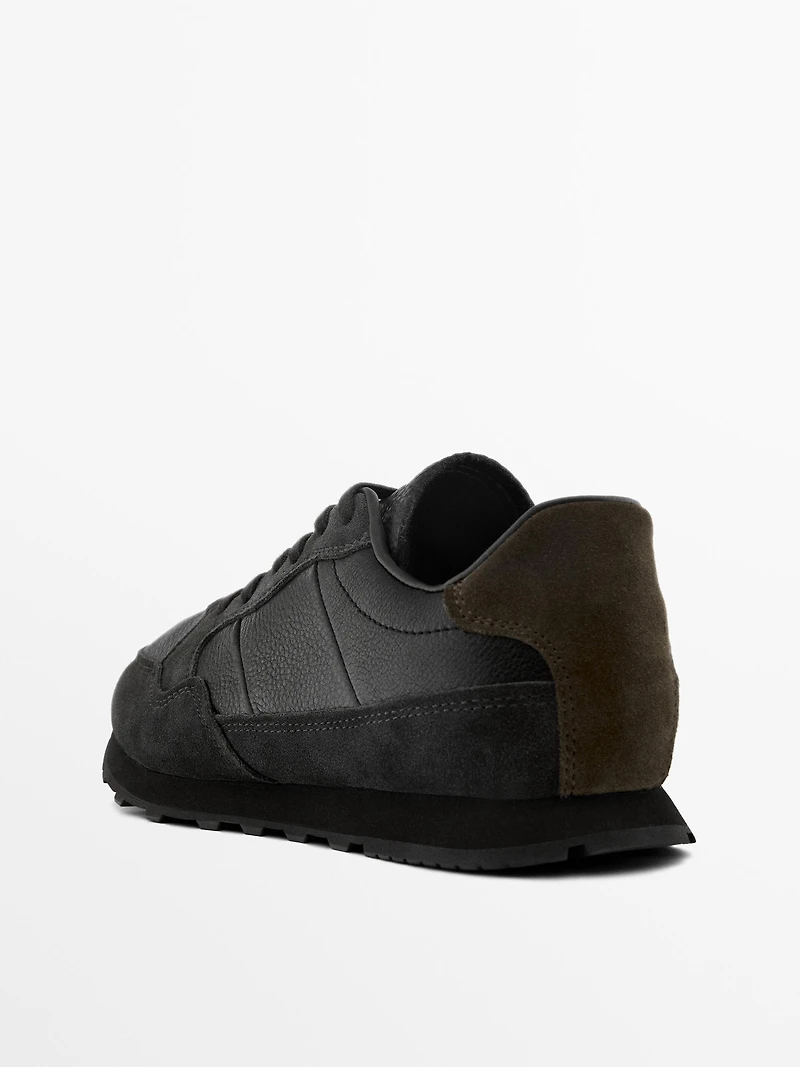 Tennis en cuir nappa souple