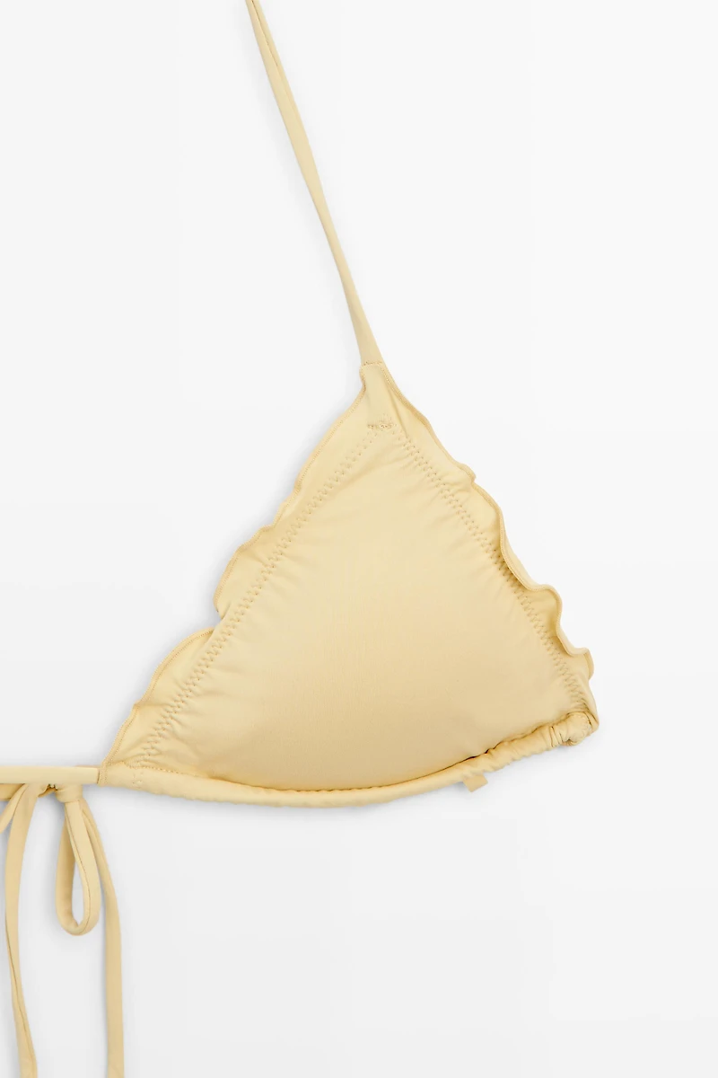 Haut de bikini triangle à volants