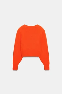 100% WOOL JUMPER WITH SHOULDER PADS