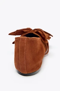 BALLERINES FLEUR EN CUIR