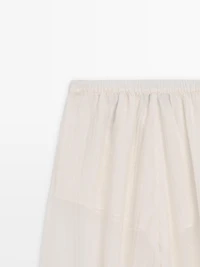 Pantalon bouffant fluide plissé
