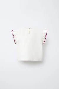 T-SHIRT APPLIQUÉ FLEUR