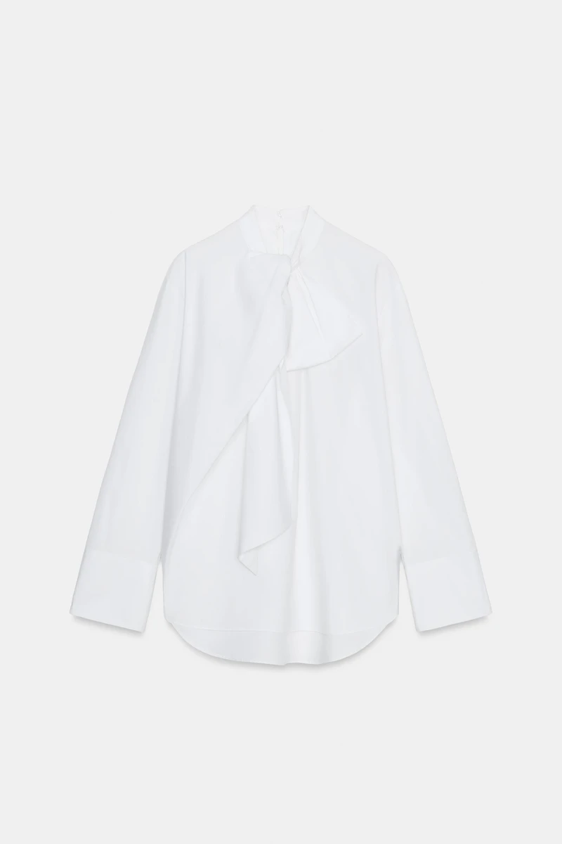 TIED POPLIN SHIRT ZW COLLECTION