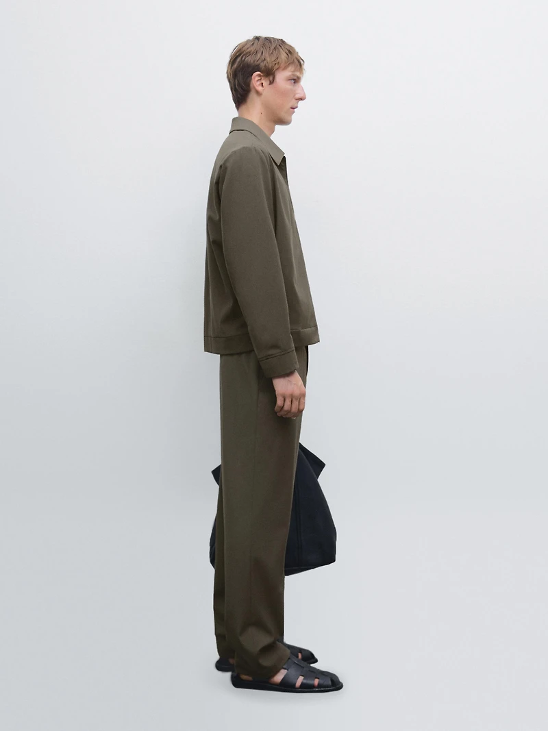 Total look wool blend jacket
