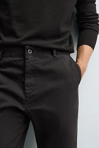 STRAIGHT FIT TWILL PANTS
