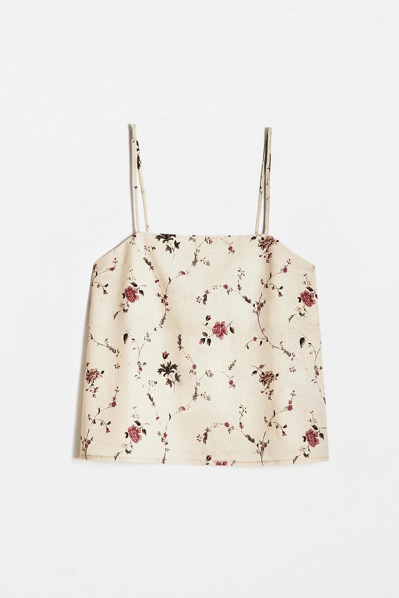 TOP COTON ET LIN FLEURS | KATHARINE POLE