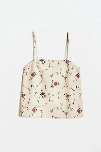 TOP COTON ET LIN FLEURS | KATHARINE POLE