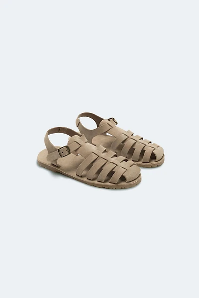 SANDALES STYLE PLAGE EN CUIR