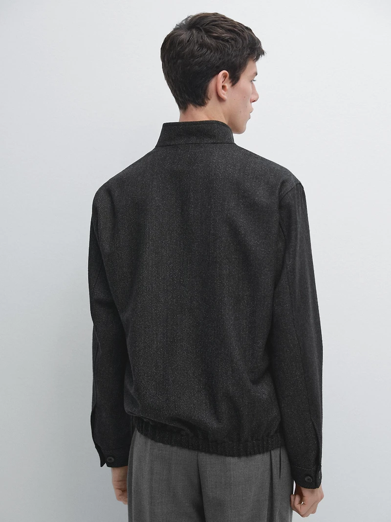 100% wool herringbone jacket