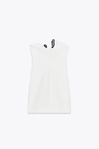 SHORT DRESS WITH JEWEL APPLIQUÉ