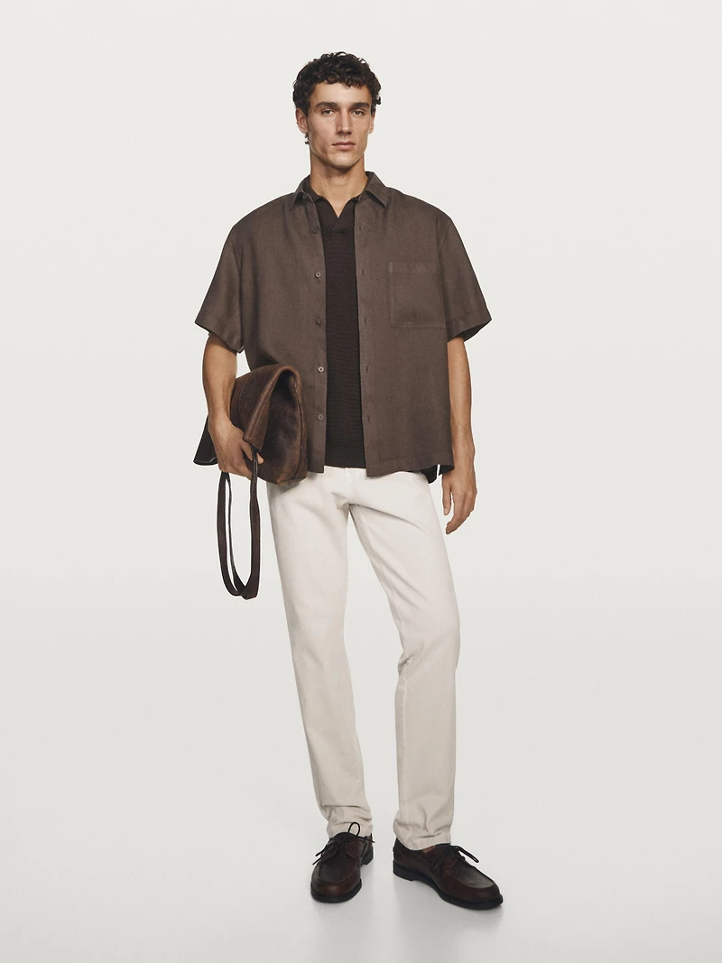 Chemise regular fit à manches courtes