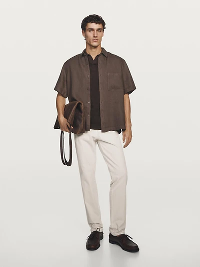 Chemise regular fit à manches courtes