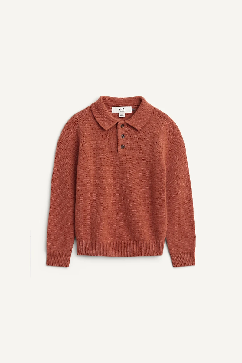 100% WOOL LIMITED EDITION KNIT POLO SHIRT