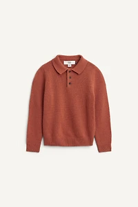 100% WOOL LIMITED EDITION KNIT POLO SHIRT