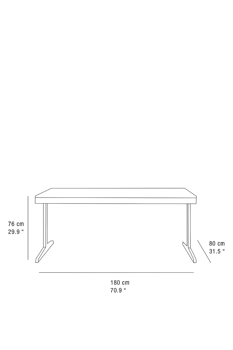BUREAU BOIS PIEDS MÉTALLIQUES