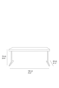 BUREAU BOIS PIEDS MÉTALLIQUES
