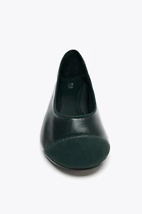 LEATHER BALLET FLATS