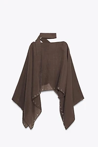 STUDDED SCARF CAPE