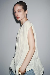 BLOUSE EN LIN À NŒUDS ZW COLLECTION