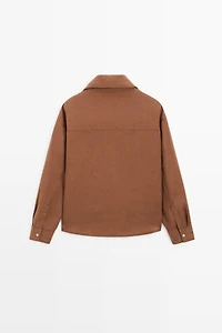 Chemise lin 100 % boutons-pression