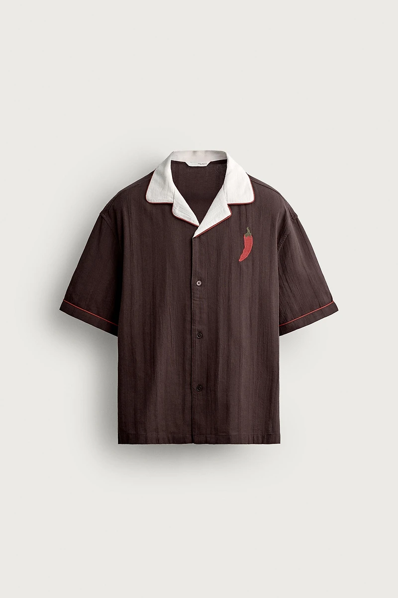 CHILI EMBROIDERY RELAXED FIT SHIRT